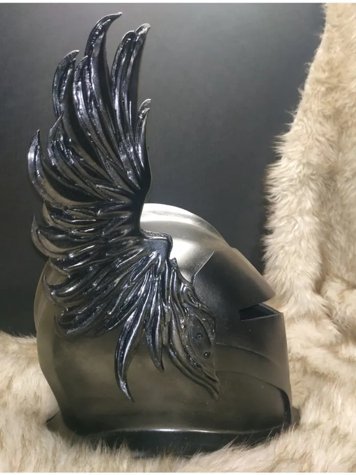 Medieval helmet - larp helmet - helmet with wings - knight helmet - tournament h