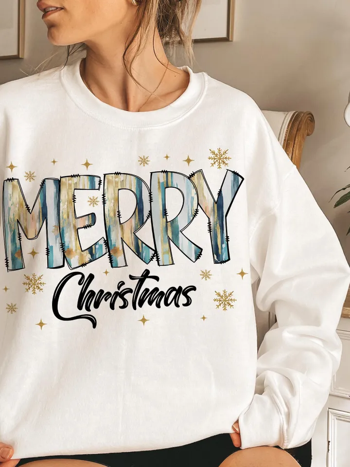 Glitter Blue Merry christmas png, merry doodles png, colorful brushstroke christmas png, glitter christmas png, christmas png, tis the seaso