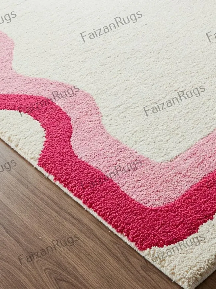 8x10 rug, pink border rug,Soft rug, aesthetic kids rug,Large area rug, Home Décor, living room,Dining decor,Bedroom rug,9x12,10x14,6x9,pink.