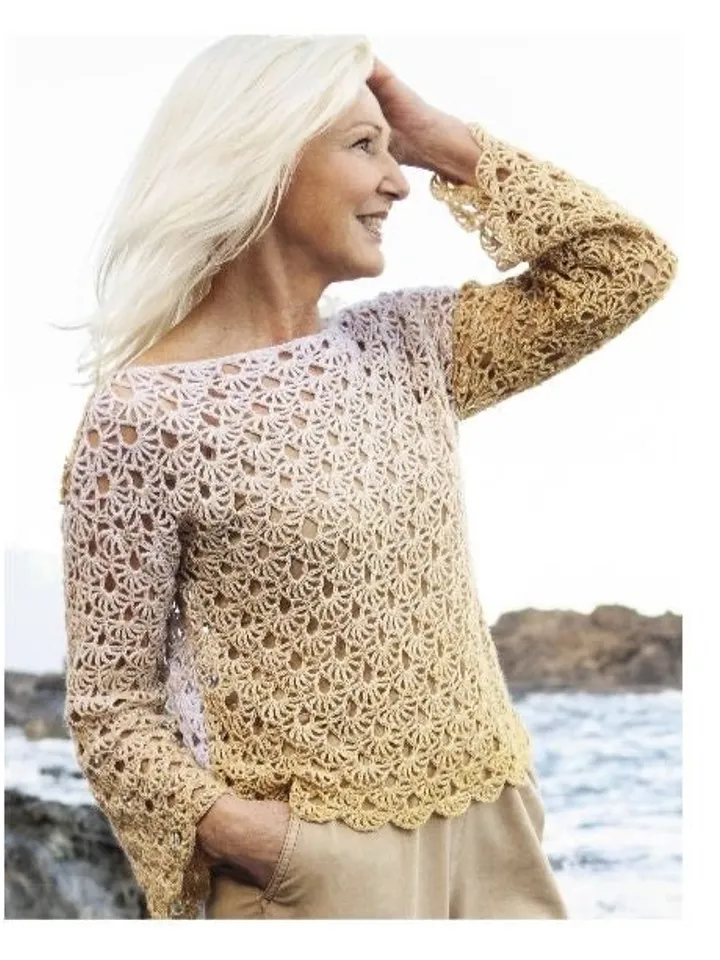 Sweater crochet pattern , summer sweater crochet pattern , easy sweater pdf