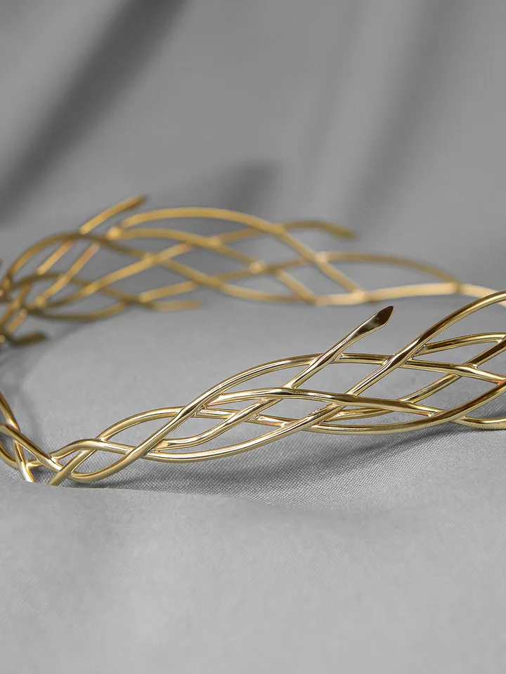 Wedding diadem Bridal Elven Tiara Elven bridal hair vine Wedding Headpiece bridal headband fantasy fairy Tiara Alise