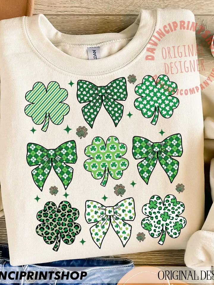St Patrick's Day Coquette Png, Lucky Shamrock png, St Patrick's Day png, Retro St Patrick's Day png, Irish png, Shamrock png, Lucky png file