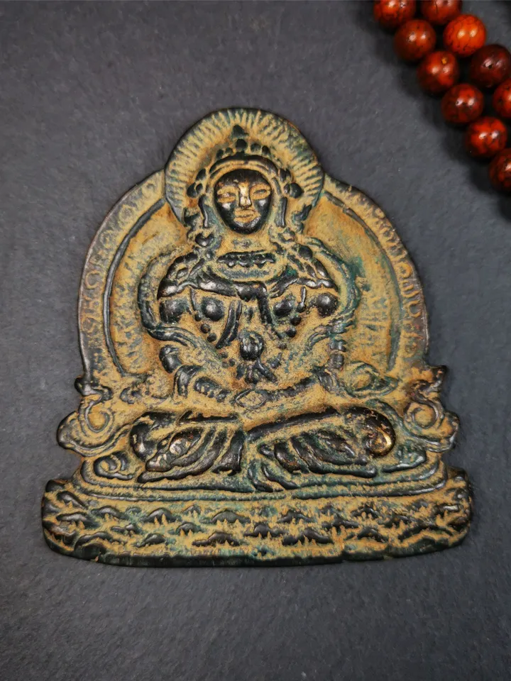 Gandhanra Handmade Tibetan Buddhist Statue,Amitayus Statue, Buddha Of Infinite Life,40 Years Old