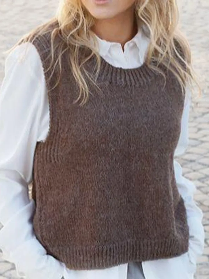 Vest easy women sleeveless cardigan knitting top Pattern pdf instant download