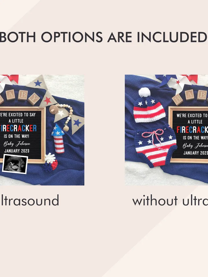 4th of July Pregnancy Announcement digital, Patriotic Baby Announcement, 4th of July Baby Announcement Editable Digital Template