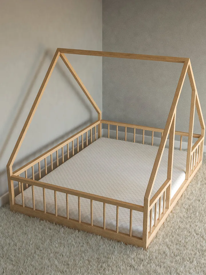 Montessori Floor House Bed Plan, Full Size, PDF, DIY