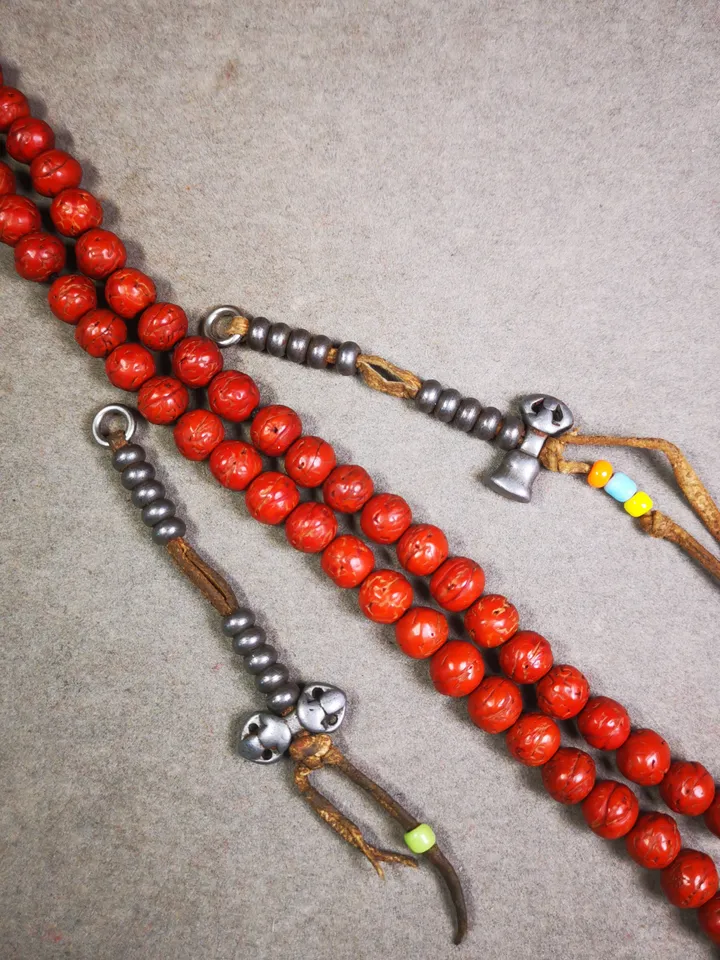 Gandhanra Handmade Tibetan Buddhist Mala Counters,Prayer Bead Counters,with Dorje and Vajra Pendant,Made of Cold Iron