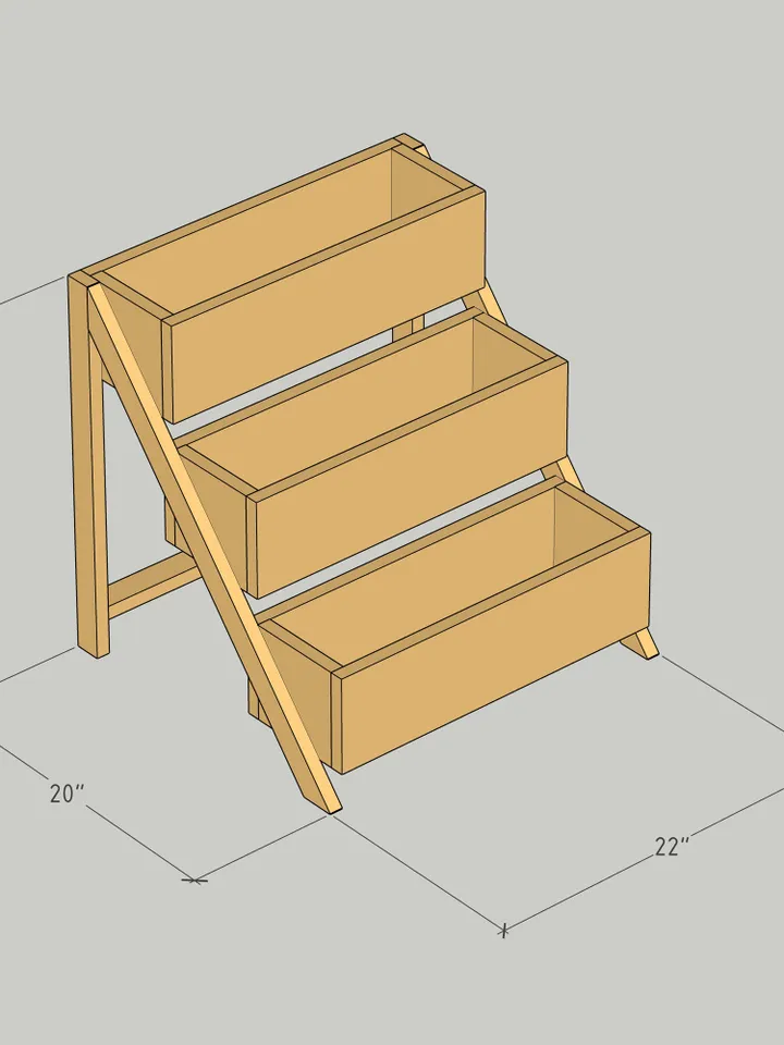 Tiered Planter Plans, PDF, DIY