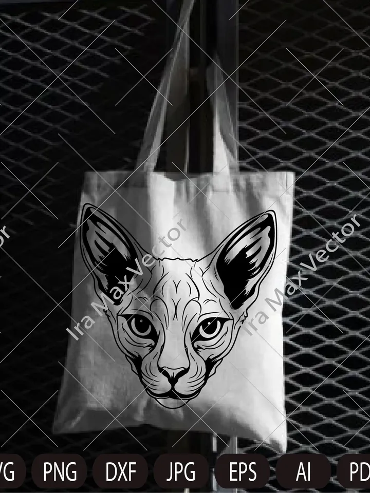 Sphinx Cat Svg, Sphinx Cat  face ,  Sphinx Cat  head , Sphinx Cat Files, Sphinx Cat Silhouette, Sphinx Cat Design File Cutting File