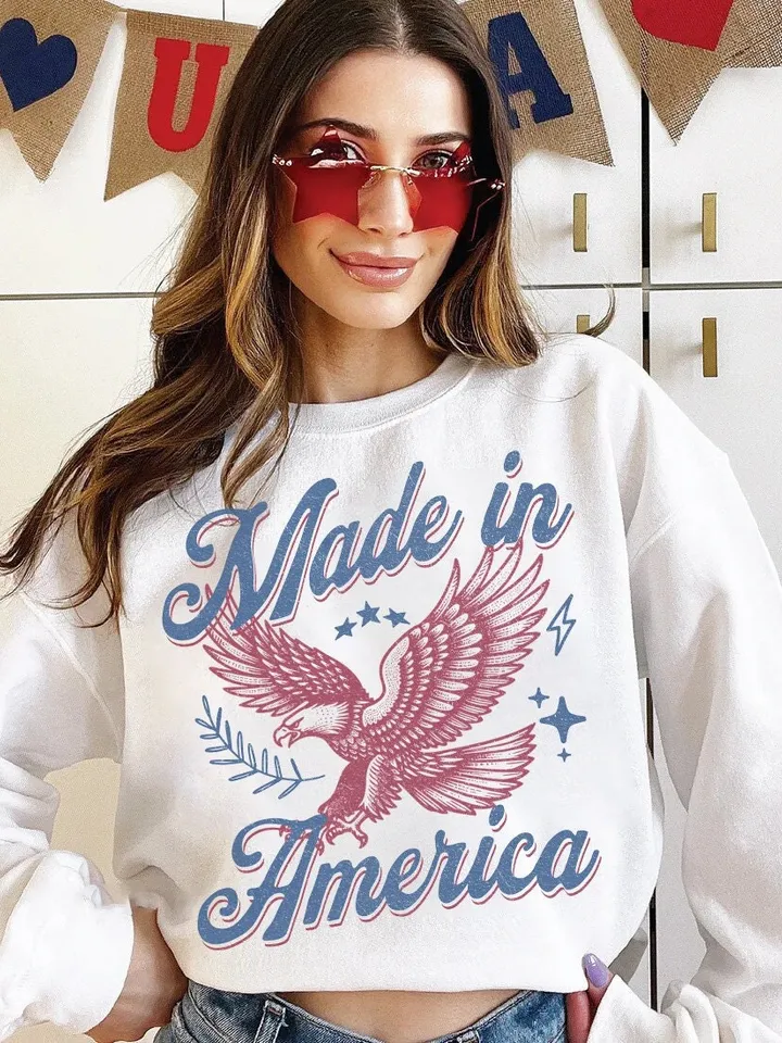 4th of July Sublimations, Designs Downloads, 4th of July, Png, Groovy, Shirt Design Sublimation Downloads, Eagle, 1776, Made In America
