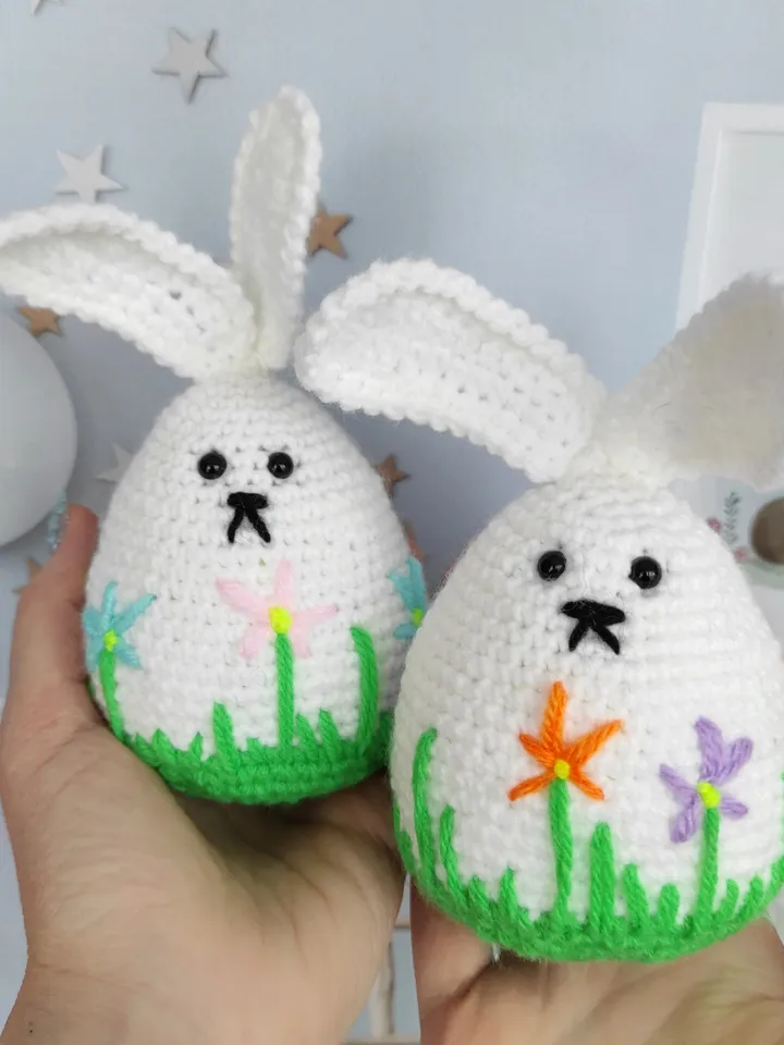Set Easter bunny toy, Easter decoration, Easter soft toy