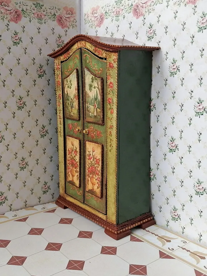 Wardrobe for dollhouse. 1:12.
