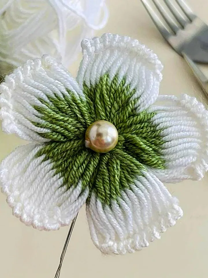Elegant Crochet Flower Pattern, 3D Floral Applique PDF, Handmade Layered Petal Design, DIY Crochet Brooch Tutorial, Instant Download