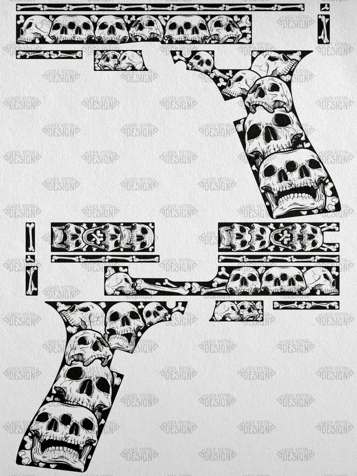 VECTOR DESIGN Glock 19 gen 4 Skulls and bones