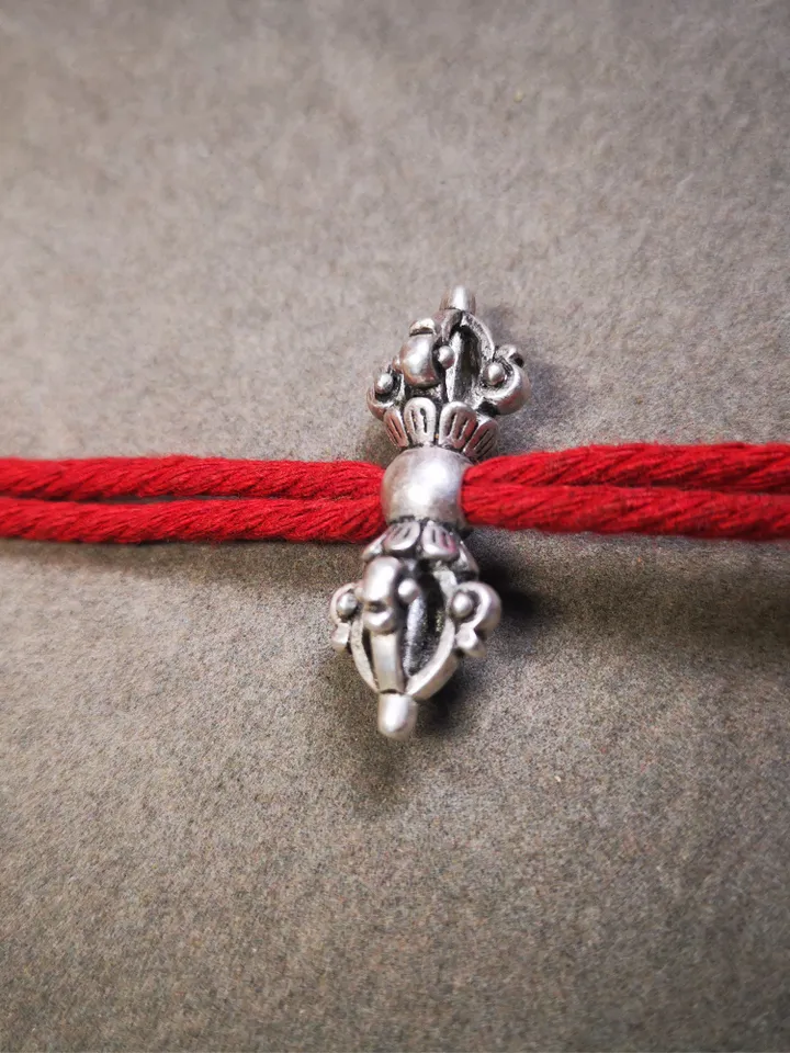 Gandhanra Handmade Tibetan Copper Vajra Amulet for Prayer Bead,Mala Pendant,1.5"
