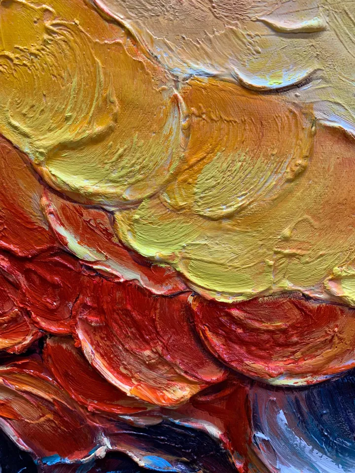 Original Textured Colorful Oil Painting On Canvas, Large Wall Art, Abstract Acrylic Painting, Custom Painting Living room Bedroom Wall Decor