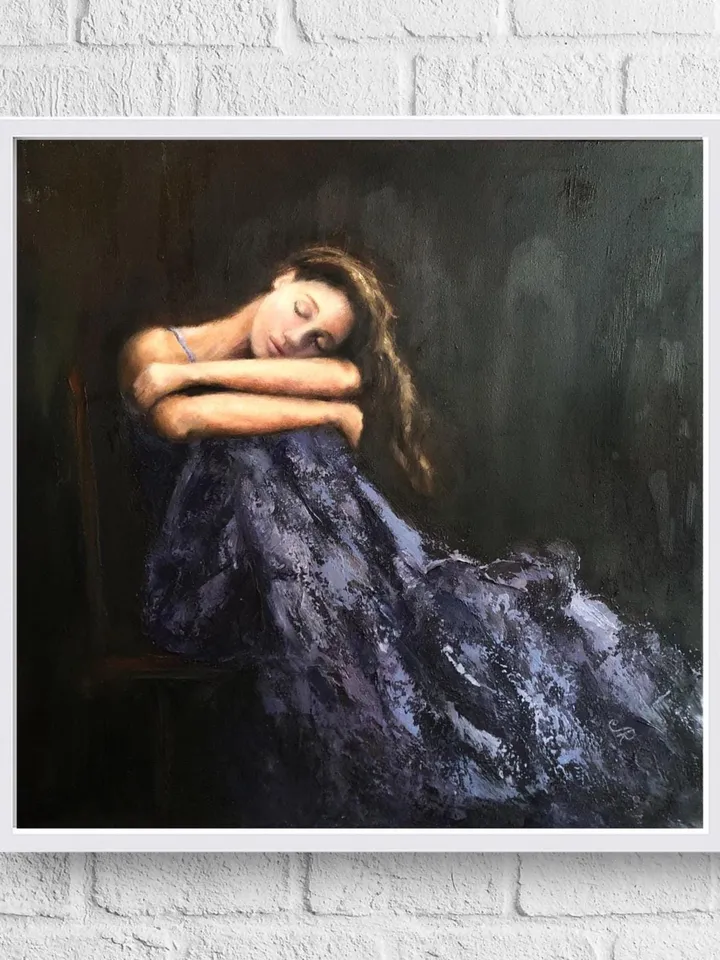 Woman Original Painting Girl Painting Female Wall Art Figurative Painting Ballerina Painting