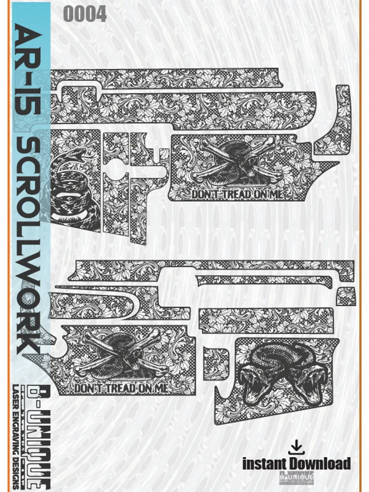 AR-15 Snake Scroll-pattern Work