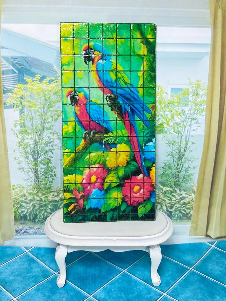 Bright panel. Panel for a dollhouse. 1:12. Handmade.