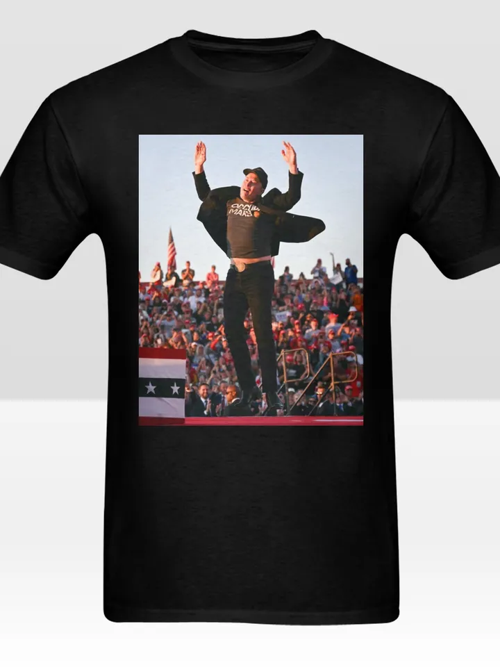 Elon Musk Jumping Dark MAGA Shirt