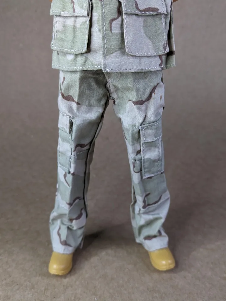 Khaki military-style jacket & pants for fashion male dolls (short sleeve)