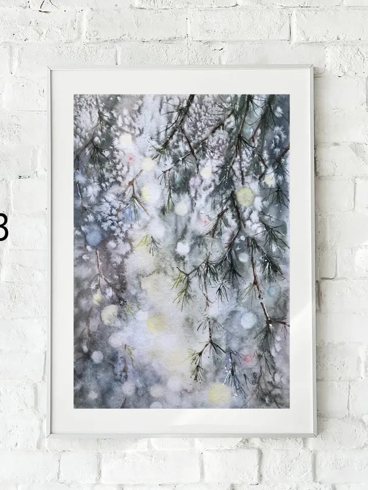 Landscape Watercolor Prints Set of 4 Nature Postcards