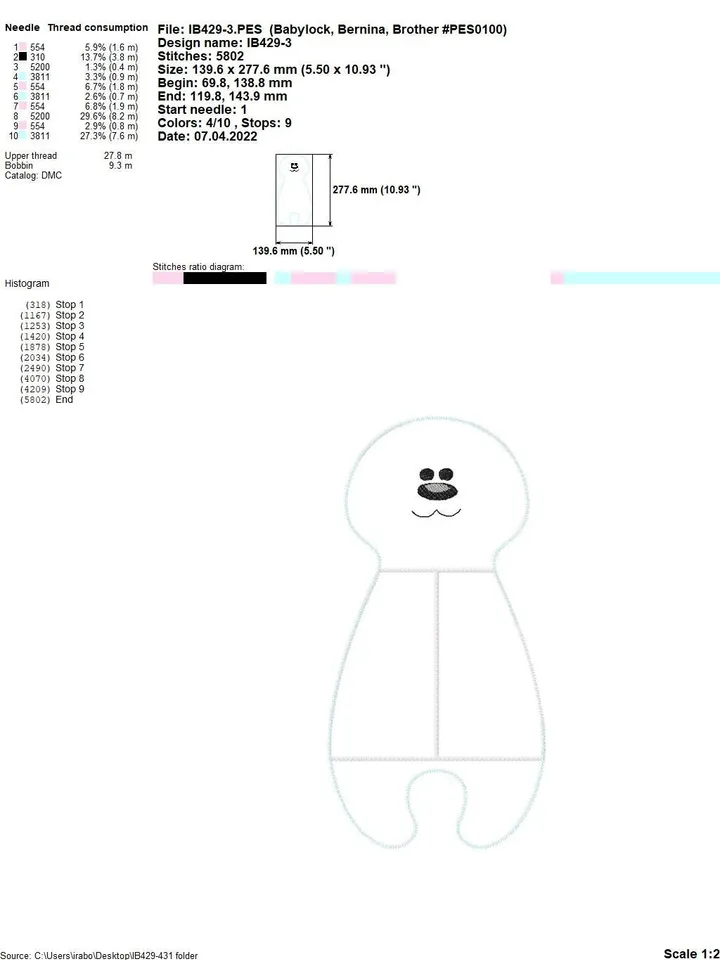 Machine embroidery designs set for babies: Soft toy, Rattle and Bear application Project in the hoop