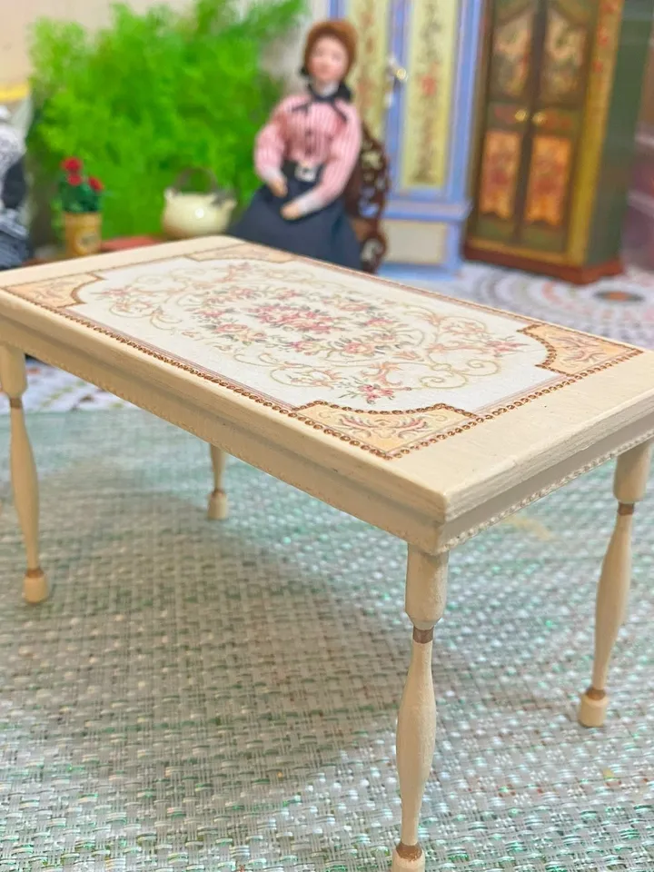 Table for a doll. 1:12. Puppet miniature. Doll furniture.