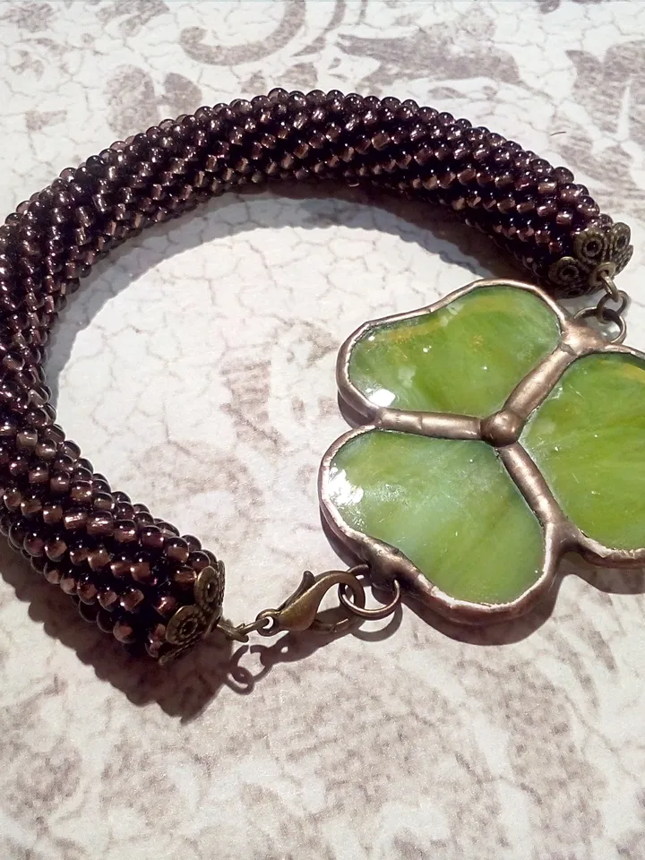 Shamrock bracelet, st patricksday, Clover leaf, trefoil, St Patricks clover, 3 leaf clover, Irish bracelet, st patrick