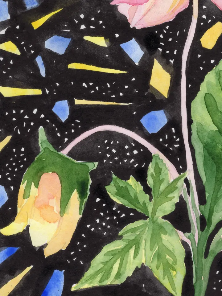 MAJESTIC DAHLIA (2021) Original author's watercolor painting