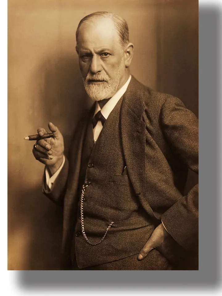 Photographic portrait of Sigmund Freud.