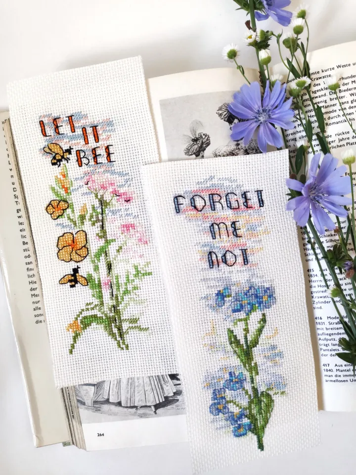 Forget me not cross stitch pattern