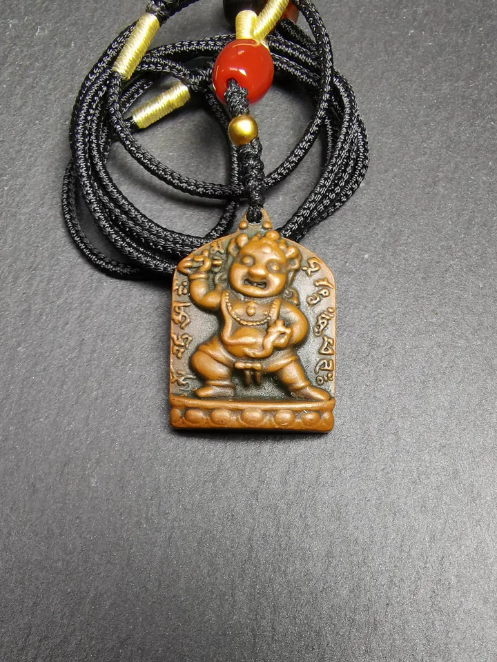 Gandhanra Vintage Tibetan Buddhism Statue Pendant,Vajrapani Amulet Badge,the Protector and Guide of Gautama Buddha,Made of Copper