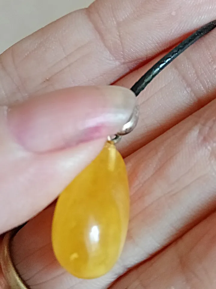 Small Amber Healing Stone Pendant Gift for Girl Women Natural Baltic Amber Protection from the evil eye, from anxiety. Minimalism Summer Everyday eco-friendly jewelry