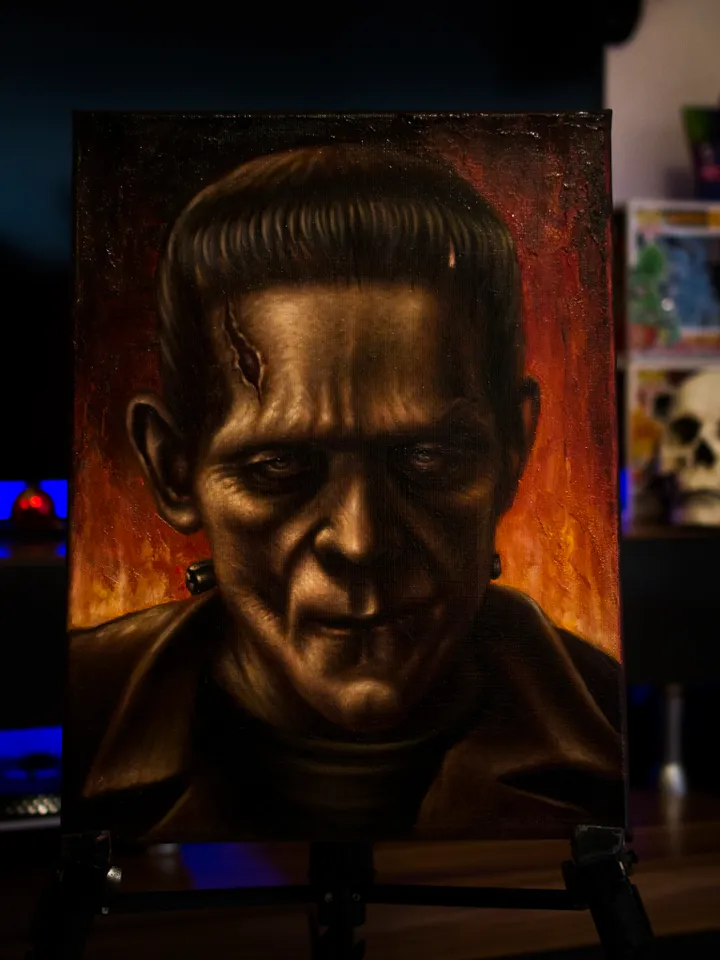Oil painting Frankenstein