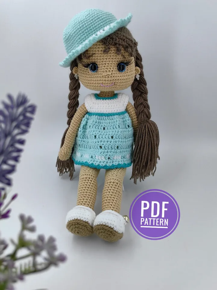 PATTERN Doll with braids