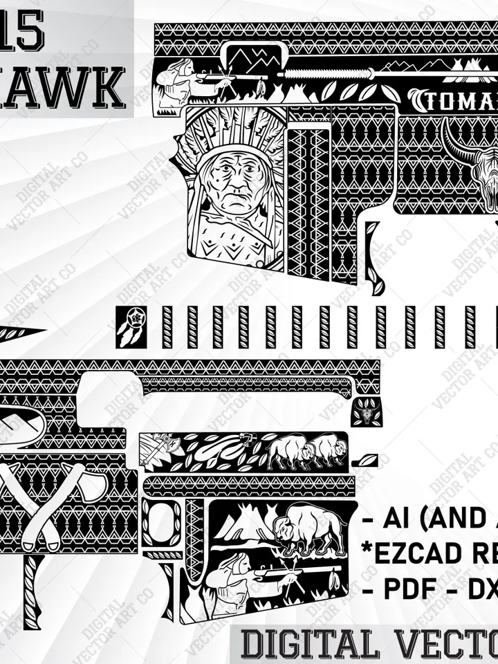 Ar 15 Tomahawk. svg ar file, svg patterns, tomahawk pattern,vector art,laser engraved,laser cut desing,laser design,engraving designs,vector