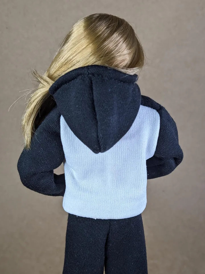 Black & White sport suites for 12-inch fashion male dolls
