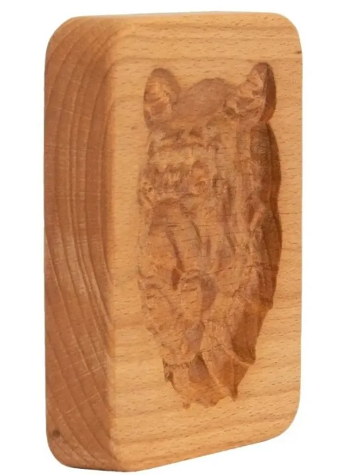 Tiger Embossed cookie mold, cookie cutter, wooden mold, Wooden stamp stamp for gingerbread cookies springerle stamp