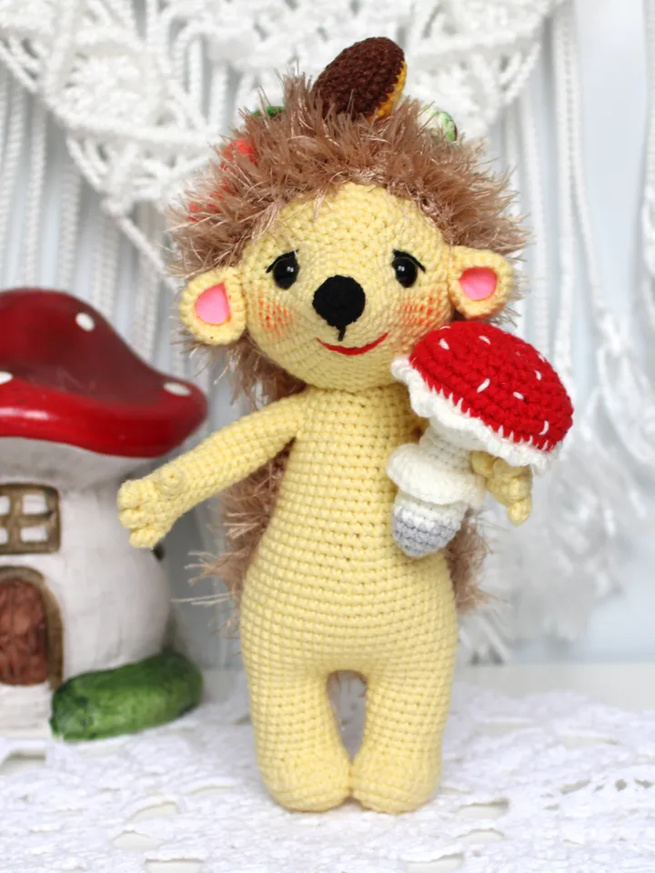 Crochet hedgehog pattern in English Amigurumi plush toy crochet tutorial