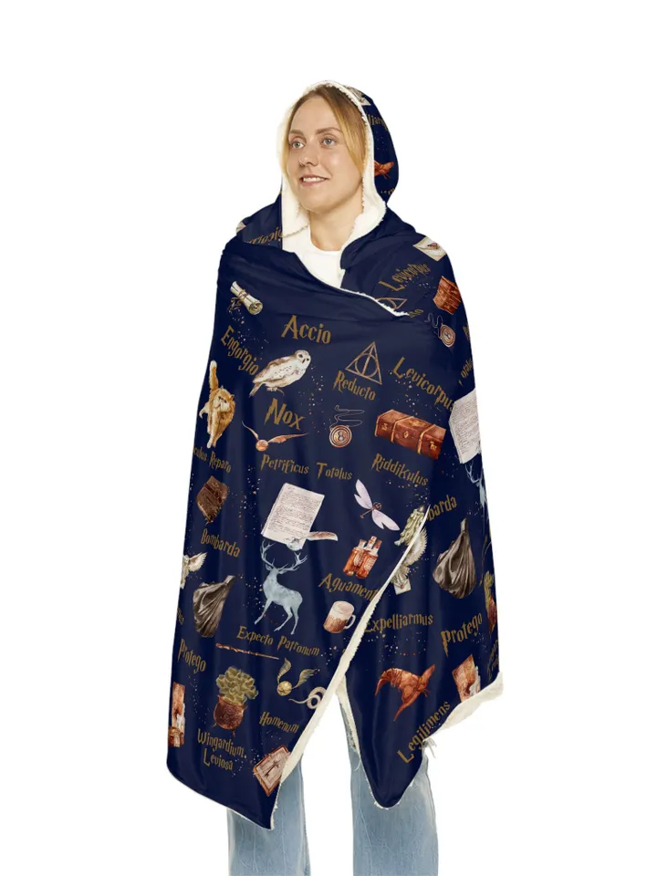 Wizarding World Snuggle Blanket ; Magic School Snuggle Blanket Owl Key Magic World Custom Wizard Snuggle Blanket Gift Baby Magic WBB12