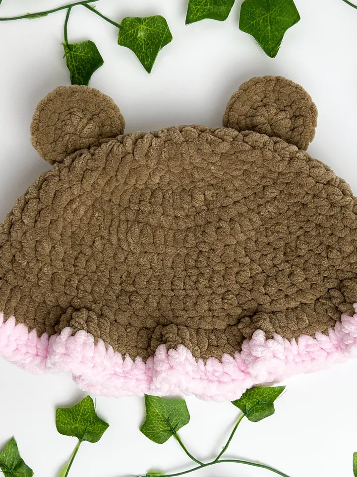 Crochet Cute Bear Bucket Hat