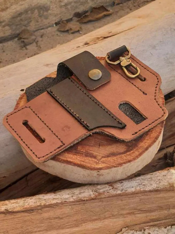 Leather EDC Pouch Belt Case Pattern, Leather Belt Organizer, Leather Multitool Sheath, Leatherman Sheath, Multitool Pouch, PDF Fast&Easy.