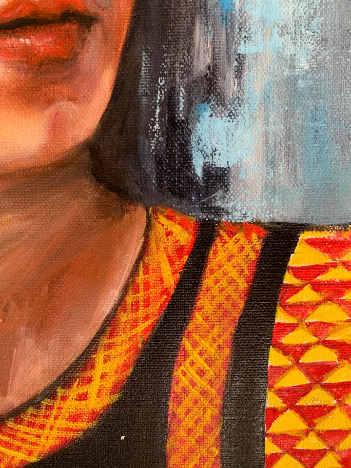 Oil Painting on Canvas 14x20 Inches – Frida Kahlo Portrait Art by MyFoxyArt