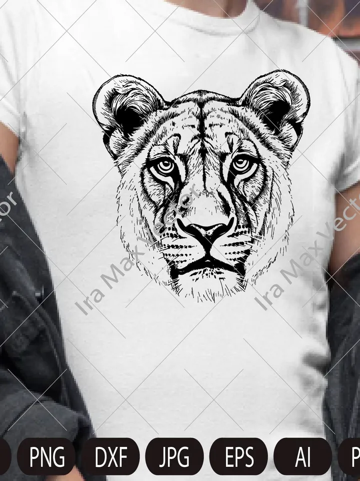 Lioness svg, Lioness head SVG, Lion face Svg, Wild cat Svg, Lion silhouette, Lioness portrait Svg, wild Lioness Svg, Lion clipart