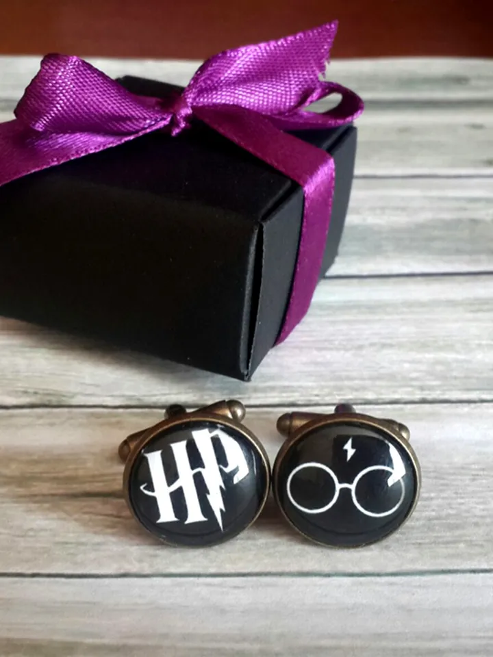 Harry Potter cufflinks, HP gift, Harry Potter Glasses Accessories