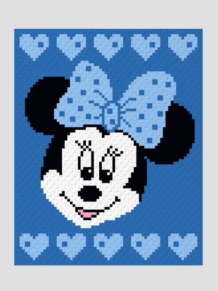 Crochet C2C Minnie Mouse graphgan blanket pattern