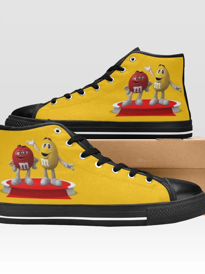 M candy Shoes, High-Top Sneakers, Handmade Footwear