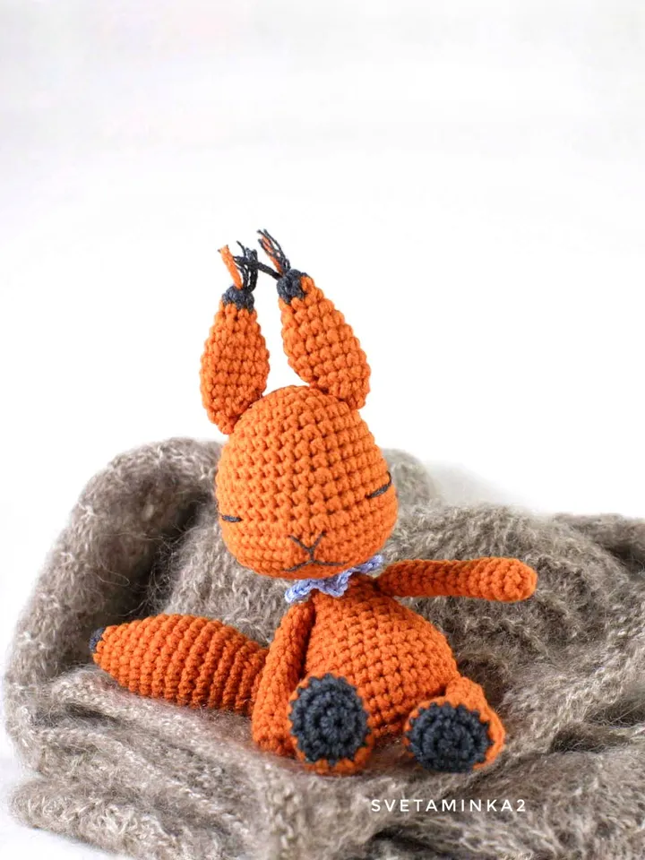 Squirrel Crochet Pattern Cute Amigurumi Animal Toy. Digital Download. PDF.