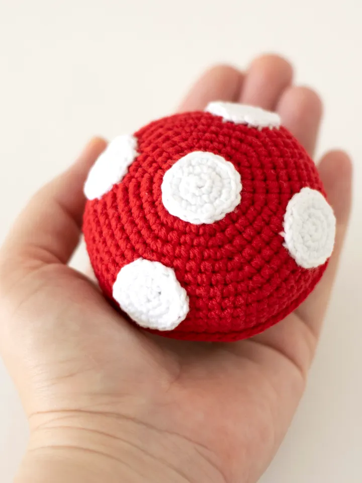 Red mushroom car hanging accessories for women, rear view mirror charm, stuffed mushroom cute car pendant